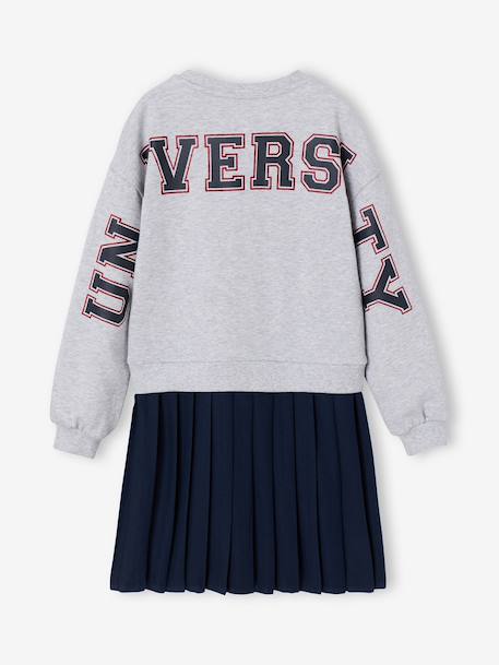 Long-sleeved dress for girls grey 