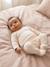 Pack of 3 baby sleepsuits with back opening ecru+sage green 