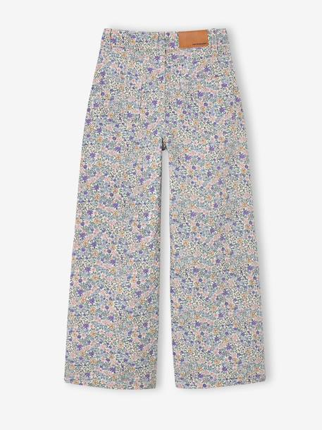 Wide-leg trousers for girls lilac 