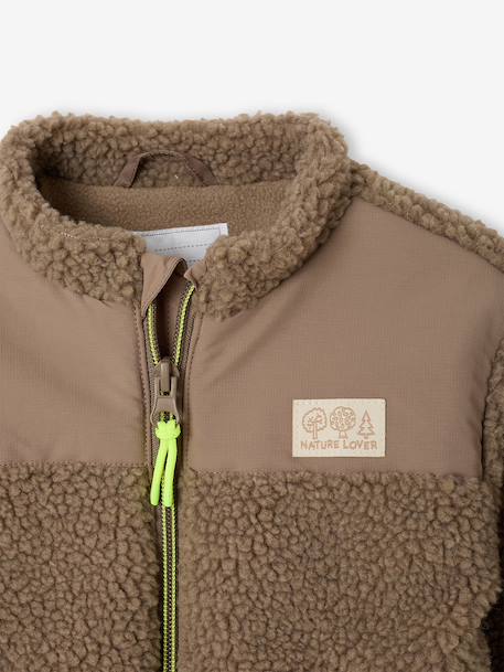 Zip-up jacket for baby boys taupe 