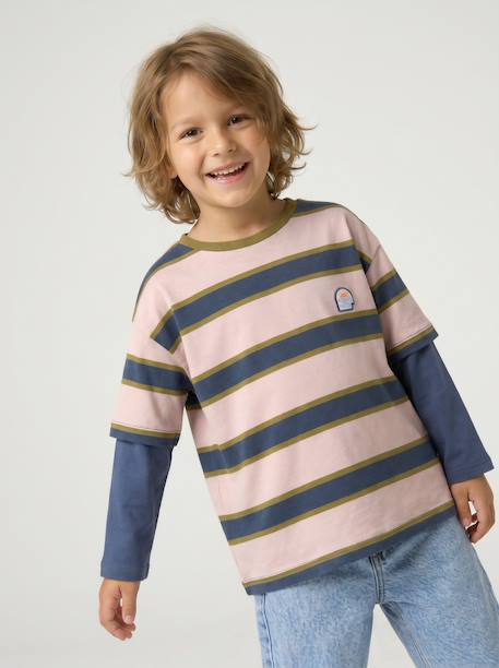Long-sleeved T-shirt for boys medium blue 