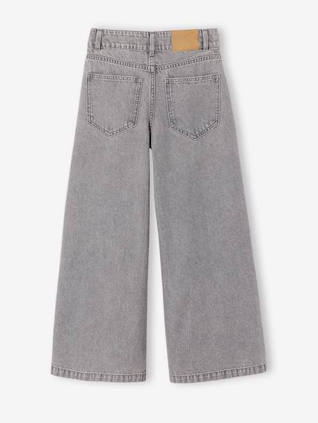Wide-leg jeans for girls denim grey+medium blue 