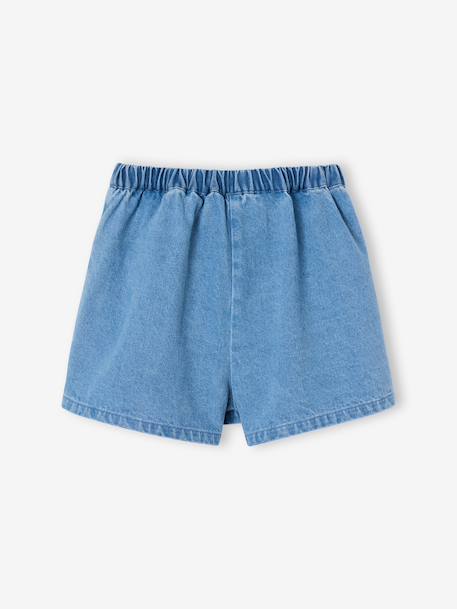 Pleated denim skort for girls medium blue 