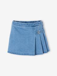 Girls-Pleated denim skort for girls