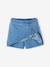 Pleated denim skort for girls medium blue 