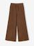 Wide-leg trousers for girls chocolate 
