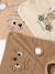 Set of 3 Animals Bibs, Easy to Put On caramel+ecru+sage 