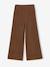 Wide-leg trousers for girls chocolate 