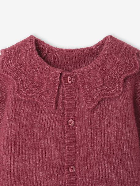 Long-sleeved cardigan for baby girls raspberry pink 