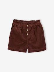 Girls- Paperbag-Style Corduroy Shorts for Girls