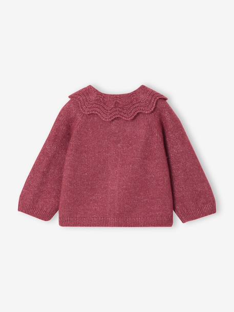 Long-sleeved cardigan for baby girls raspberry pink 