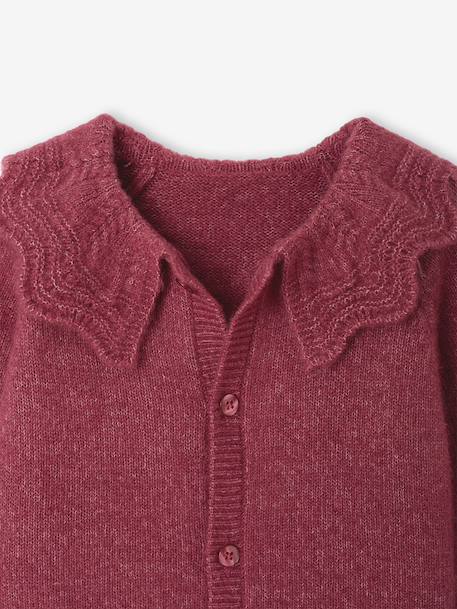 Long-sleeved cardigan for baby girls raspberry pink 