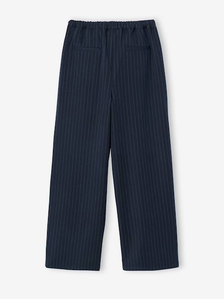 Tailored trousers for girls marl grey+navy blue 