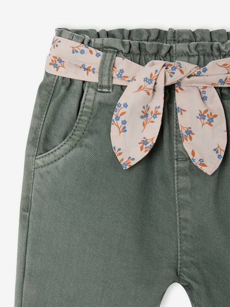 Paperbag trousers for baby girls 6729 