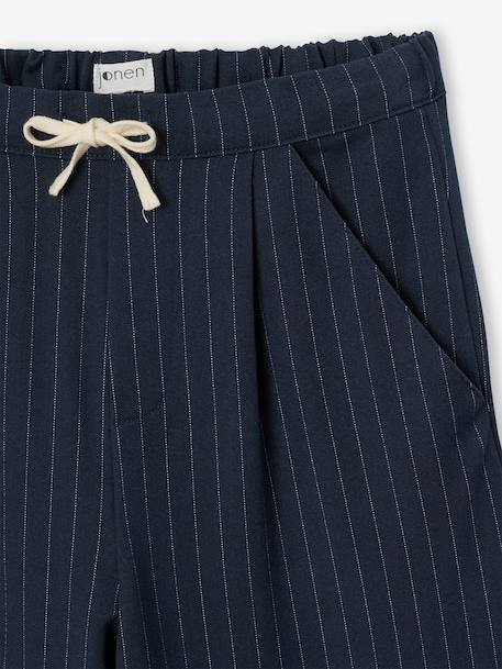 Tailored trousers for girls marl grey+navy blue 