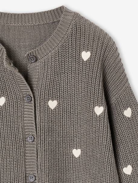 Fancy Cardigan for Girls blush+ecru+grey blue+olive+vanilla 