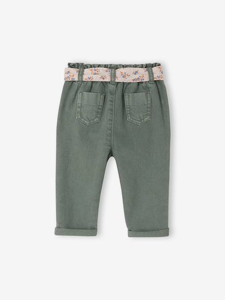 Paperbag trousers for baby girls 6729 