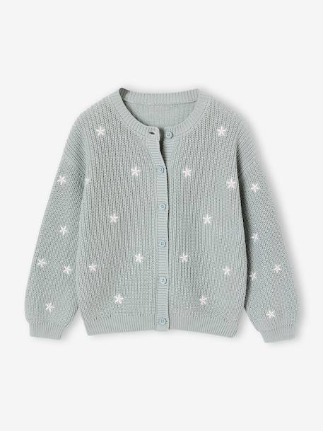 Fancy Cardigan for Girls blush+ecru+grey blue+olive+vanilla 
