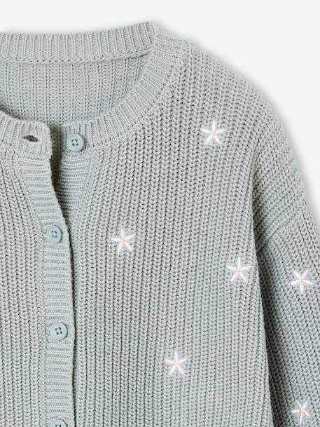 Fancy Cardigan for Girls blush+ecru+grey blue+olive+vanilla 