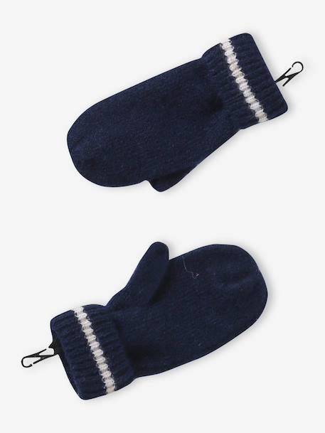 boys hat, snood and gloves set navy blue 