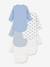 Pack of 5 long-sleeved wrapover bodysuits by PETIT BATEAU blue 
