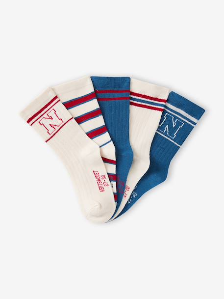 Pack of 5 socks for boys ecru 