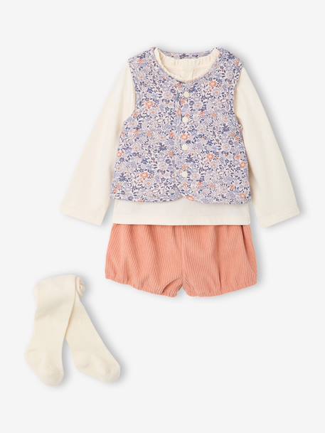 4-piece set for baby girls apricot 