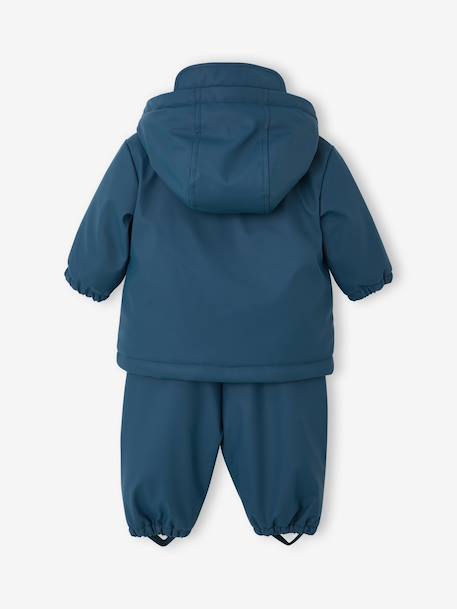 Waterproof Coat & Trousers for Babies caramel+night blue 
