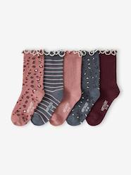 -Pack of 5 pairs of "leopard" socks for girls