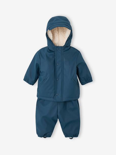 Waterproof Coat & Trousers for Babies caramel+night blue 