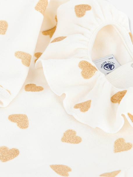 Baby pyjamas with back opening by PETIT BATEAU white 