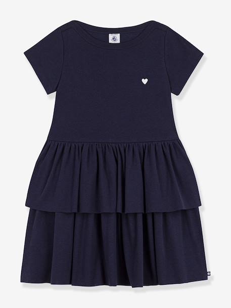 Short-sleeved dress by PETIT BATEAU navy blue 