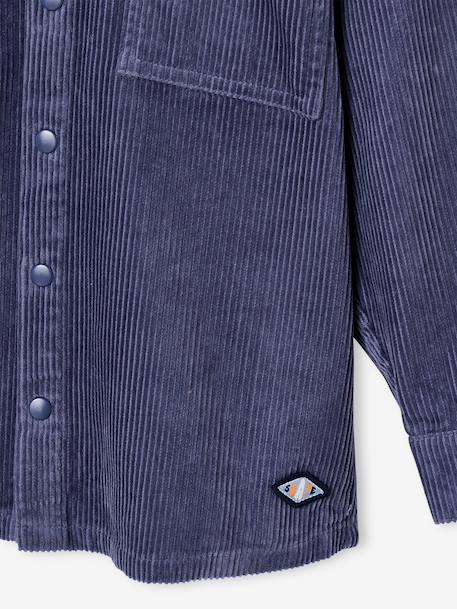 Hooded shirt for boys deep blue 