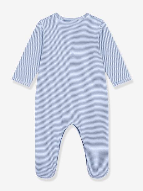 Baby pyjamas in milleraies stripes by PETIT BATEAU blue 