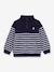 Zip-neck sweatshirt by PETIT BATEAU navy blue 