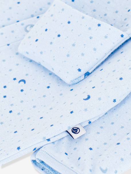 Baby pyjamas with star print by PETIT BATEAU light blue 