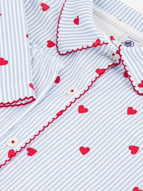 Button-up pyjamas for kids by PETIT BATEAU light blue 