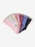 Pack of 7 Pairs of Socks in Lurex for Girls blue+mauve+raspberry pink+rosy 