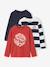 Pack of 3 long-sleeved T-shirts for boys caramel+lilac+rust+sage green 