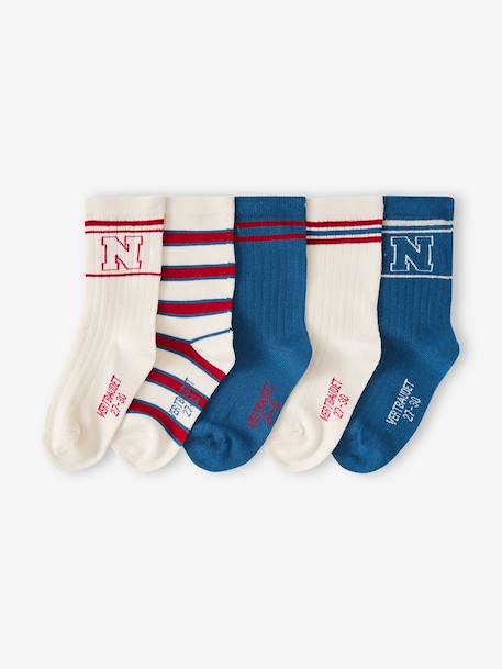 Pack of 5 socks for boys ecru 