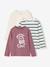 Pack of 3 long-sleeved T-shirts for boys caramel+lilac+rust+sage green 