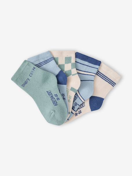 Pack of 5 socks for baby sky blue 