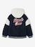 Teddy jacket with detachable hood for boys navy blue 