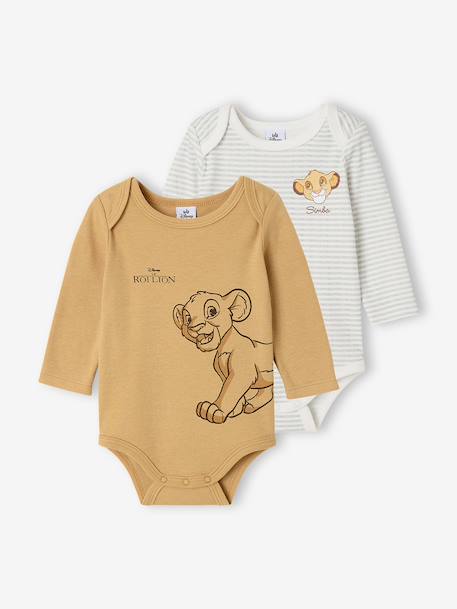 Pack of 2 The Lion King bodysuits for baby curry yellow 