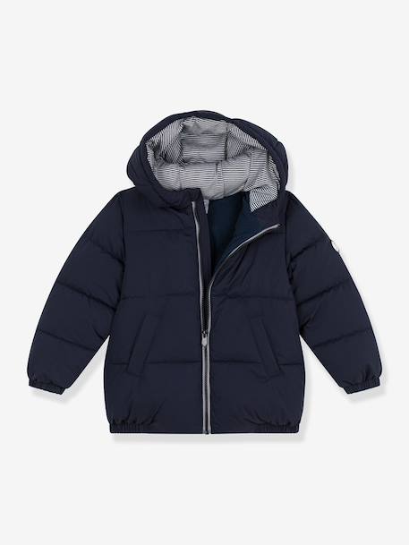 Plain puffer jacket for kids by PETIT BATEAU navy blue 