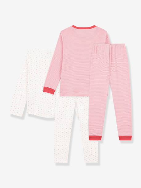Pack of 2 pyjamas for kids by PETIT BATEAU rose 