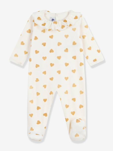 Baby pyjamas with back opening by PETIT BATEAU white 