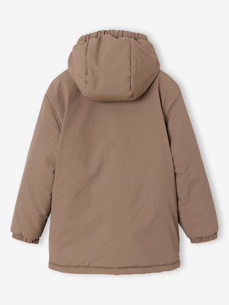 Hooded Sherpa-Lined Parka for Boys black+khaki+sage green+taupe 