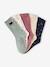 Pack of 5 socks for girls old rose 