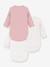Pack of 3 long-sleeved wrapover bodysuits by PETIT BATEAU rose 